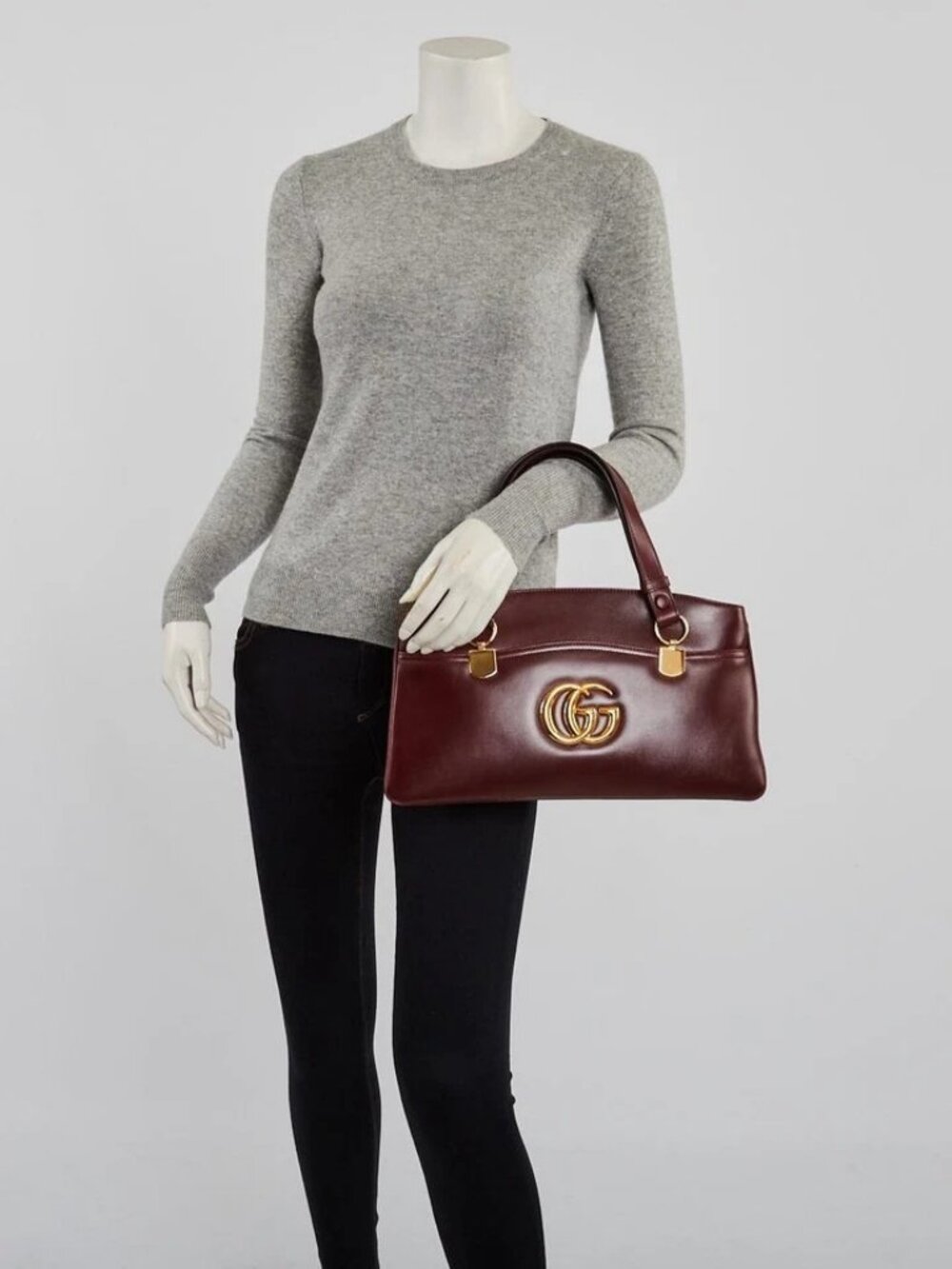 Gucci Burgundy Leather Arli Shoulder Bag - Picture 4 of 12